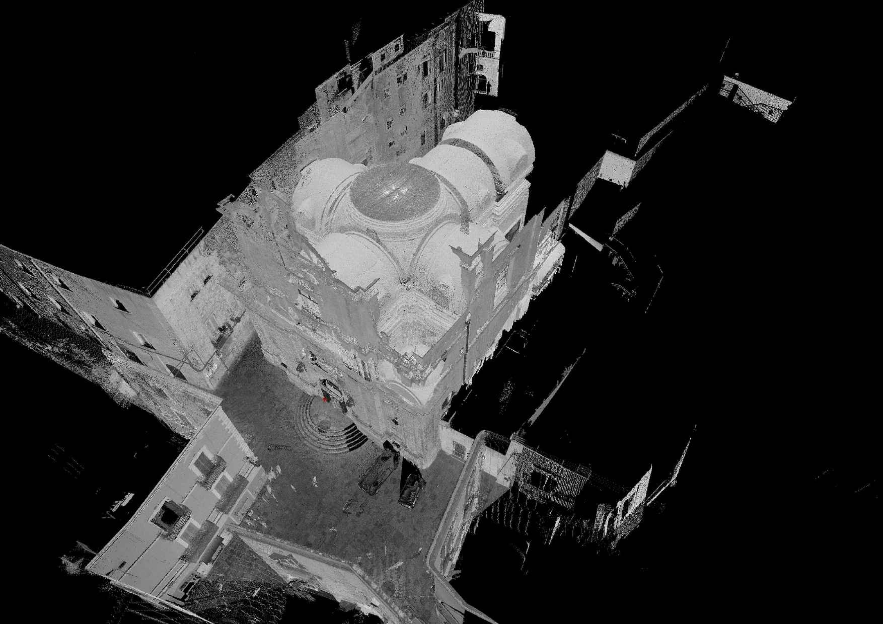 Rilevazioni con laser scanner di nuvole di punti.